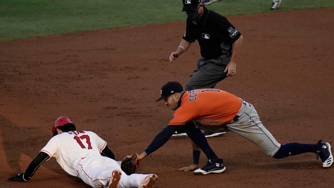 Trout ties Salmon's Angels career HR record with No. 299