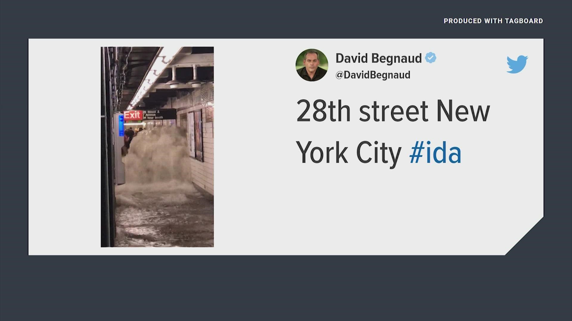 We're seeing lots of images of flooding and severe weather from the northeast, including New York City, where there's a flooding emergency.