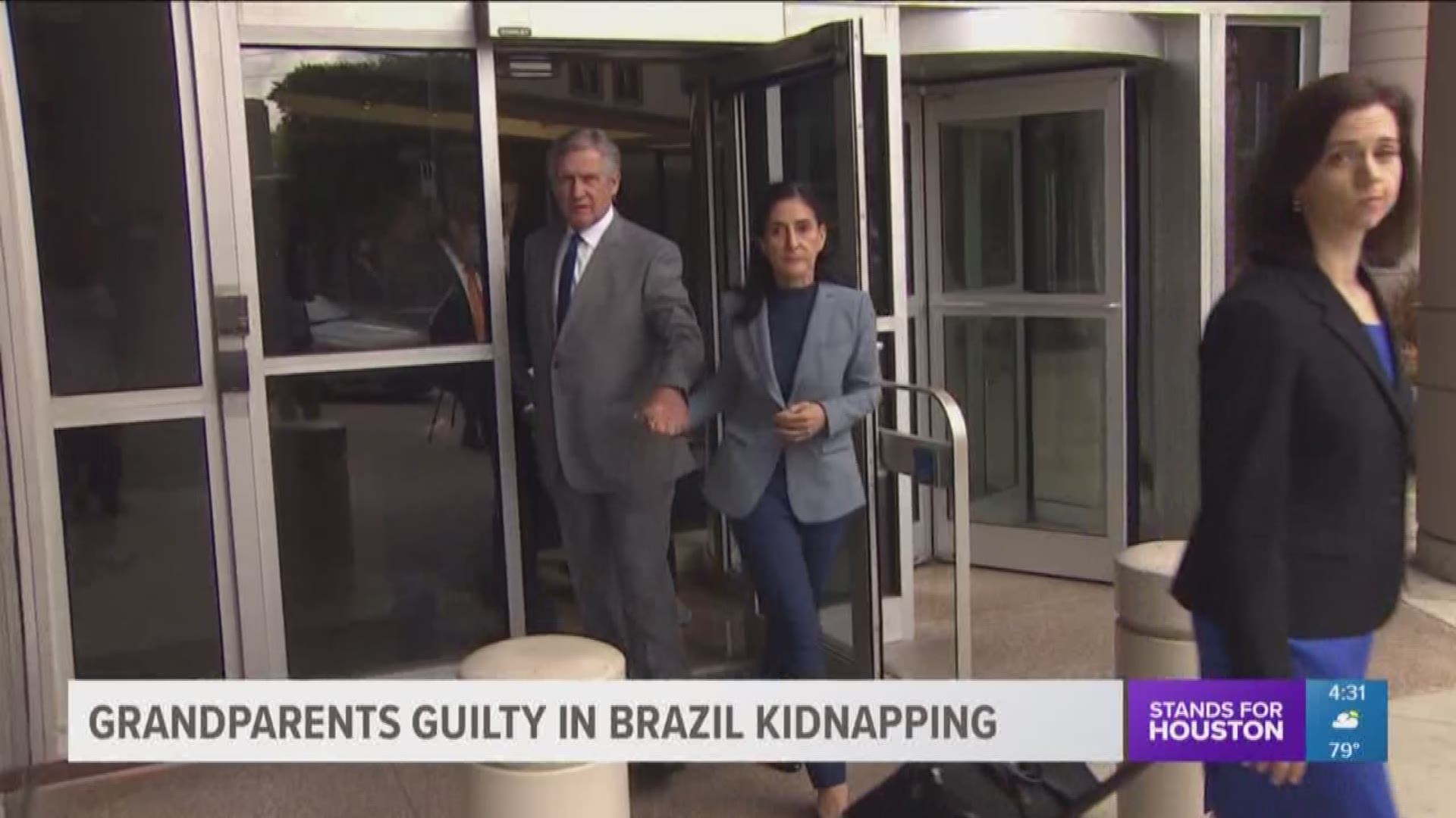 The couple accused in the international kidnapping case involving their grandson was found guilty Friday morning in a Houston courtroom. Jurors found Carlos and Jemima Guimaraes guilty of kidnapping but not guilty of conspiracy. Prosecutors said the coupl
