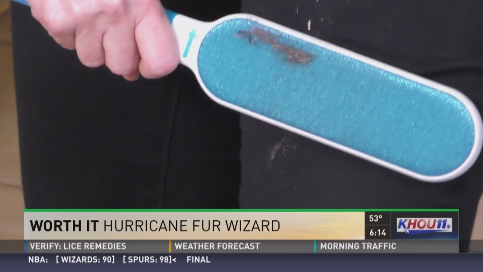 If you're a pet owner, you probably have some fur on you right now! Before you reach for the lint roller, there's a brush called the Hurricane Fur Wizard that might be a game changer.