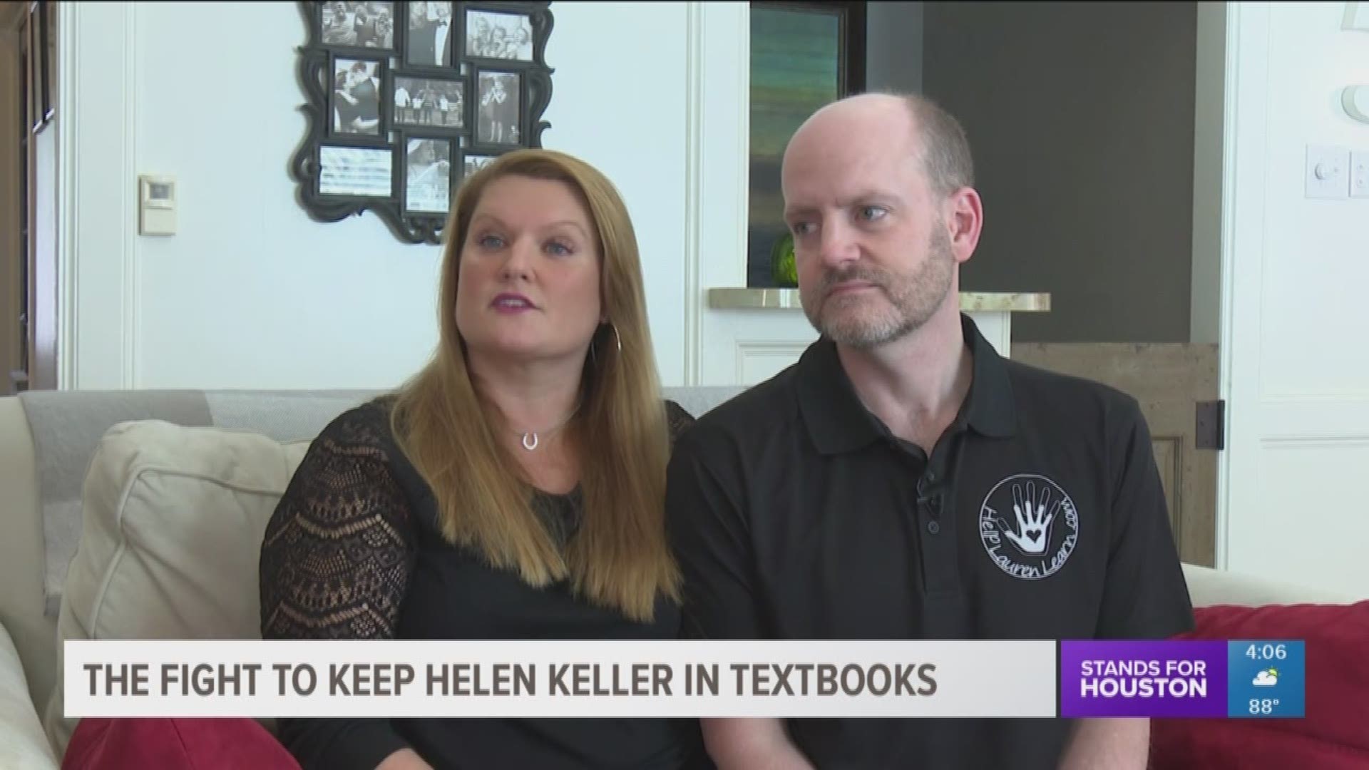 This family says examples of famous people with disabilities are already few and far between in Texas classrooms. So they're fighting to keep Helen Keller in textbooks with their deaf and blind daughter by their side.