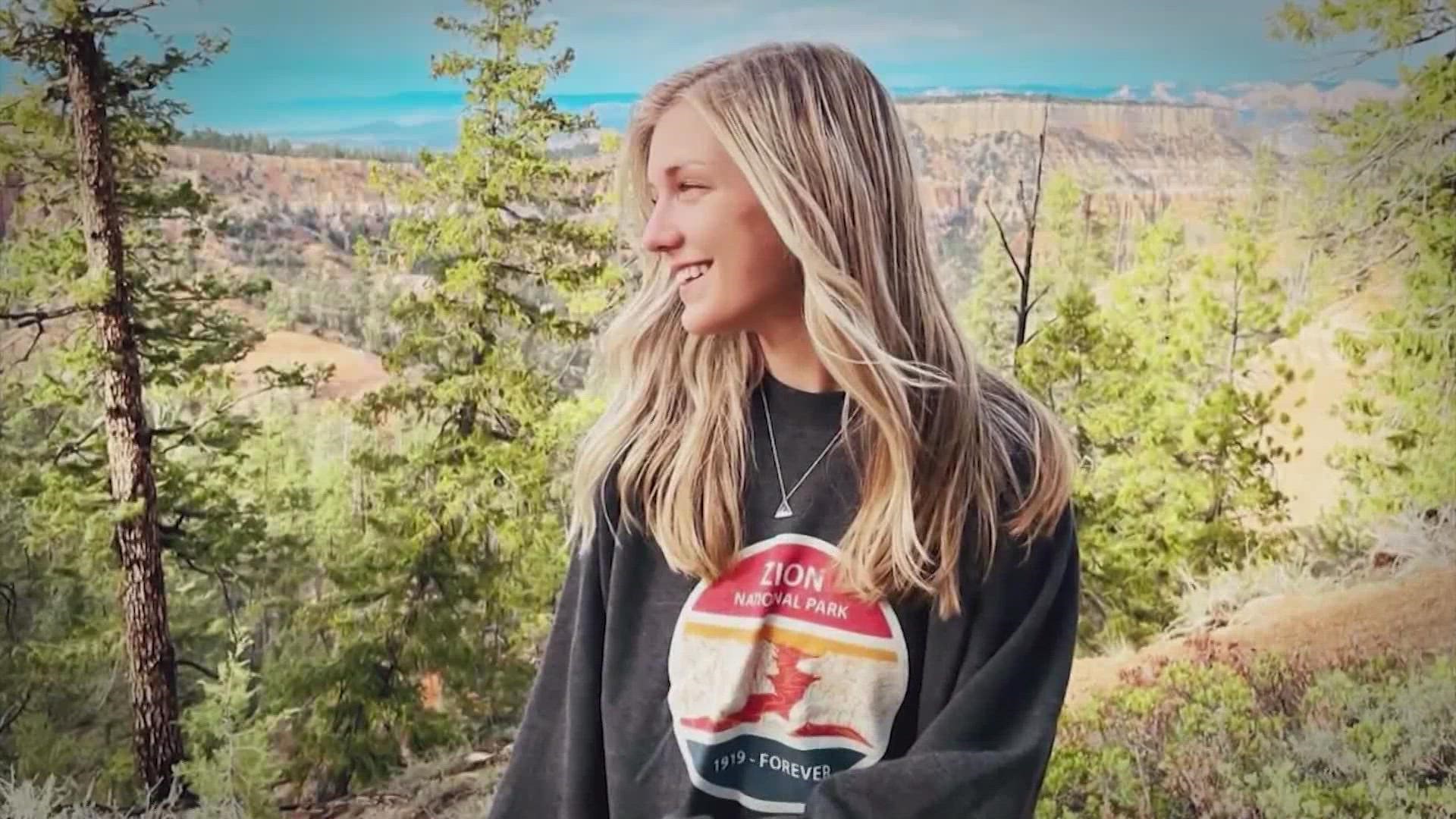 The 22-year-old's body was found last month in the section of Bridger-Teton National Forest. County Coroner Dr. Brent Blue says she died 3-4 weeks beforehand.