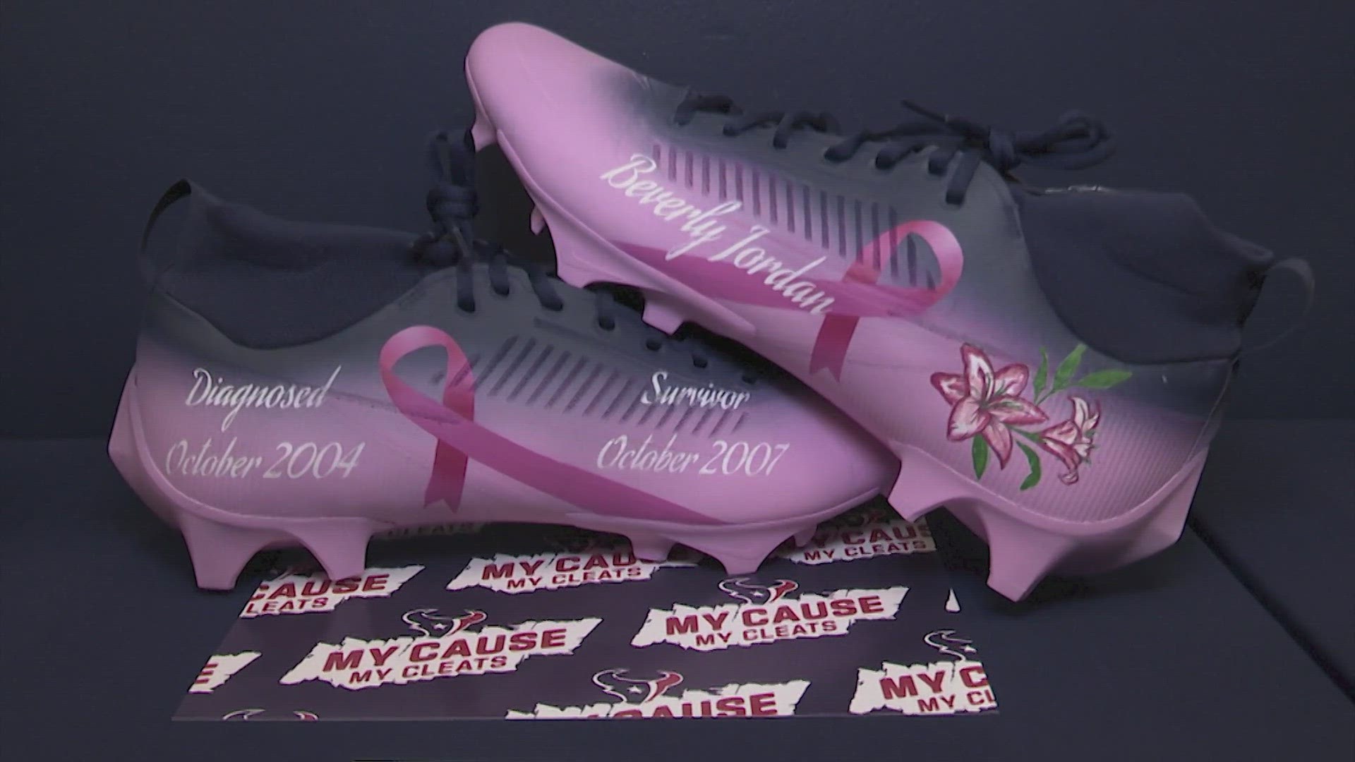 NFL players, including the Houston Texans, will wear specially designed cleats this weekend to represent causes they support.