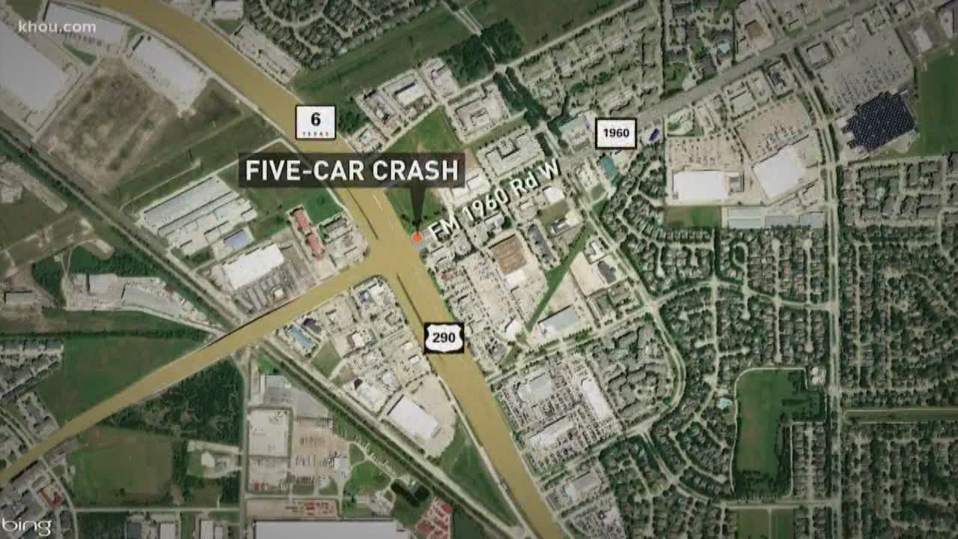 Deputies say a five-car crash in northwest Harris County may have been caused by a drunk driver. It happened near Highway 290 and FM 1960.