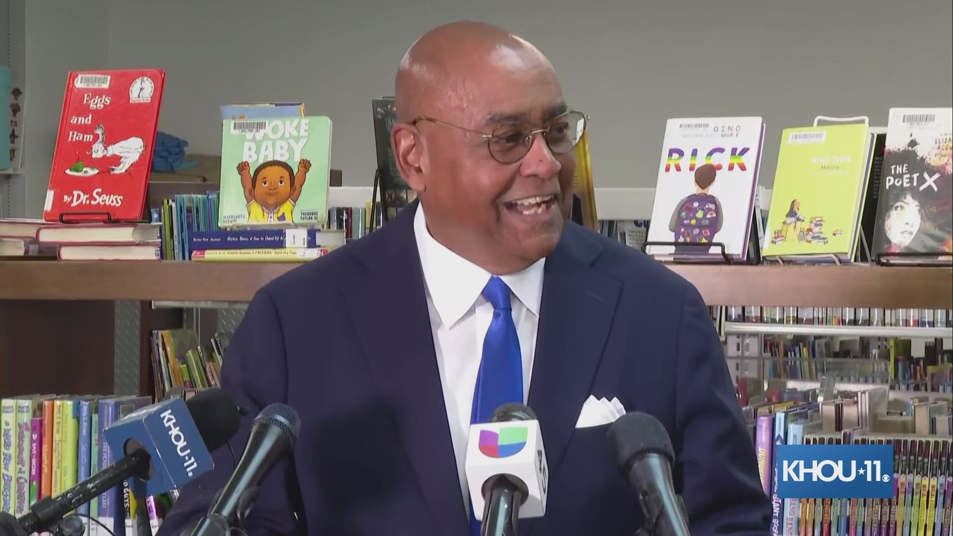 Harris County officials held a press conference Monday morning in honor of Banned Book Week.