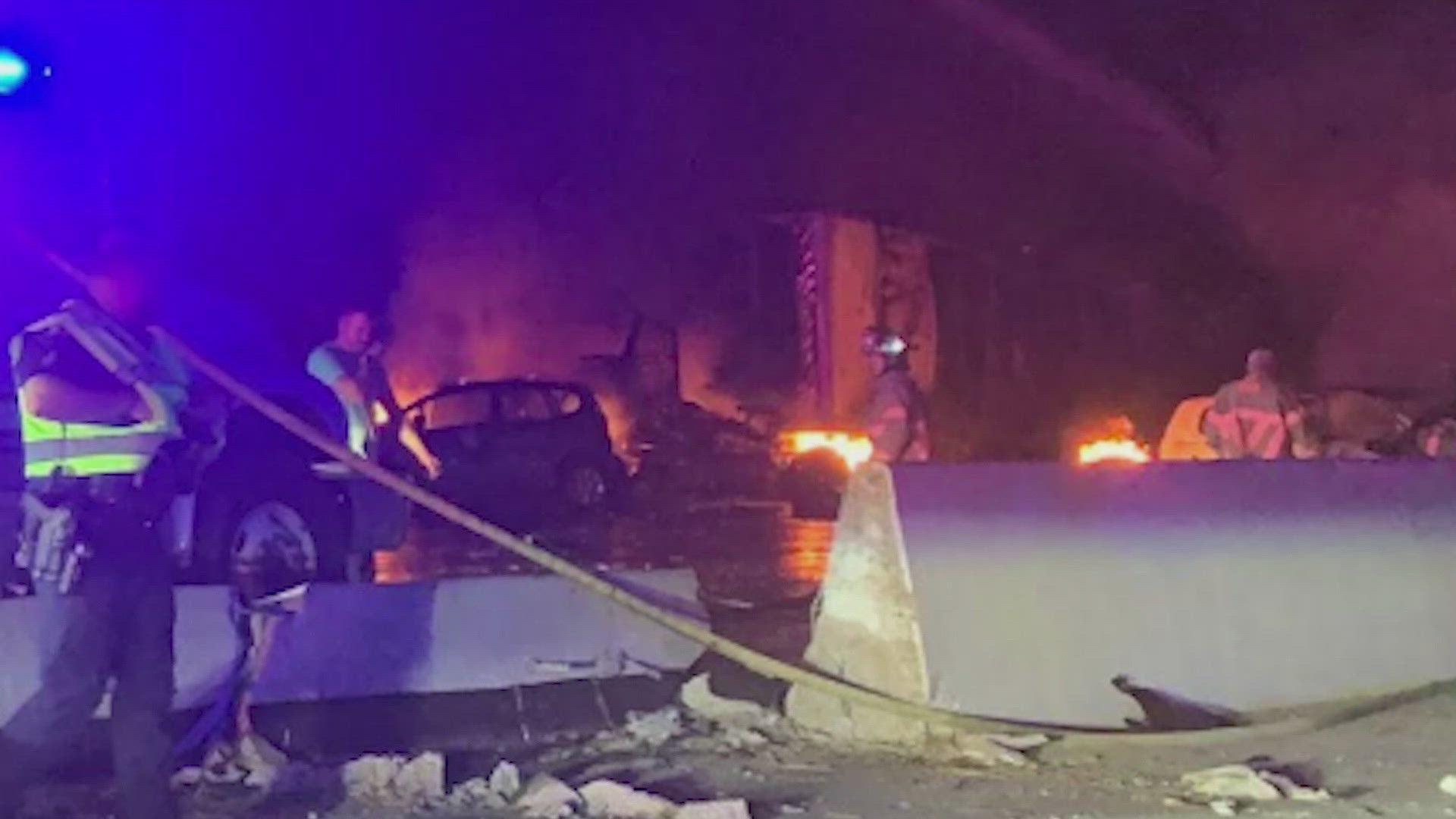 The number of fatalities is still unknown. It happened on I-35 between Waco and Austin.