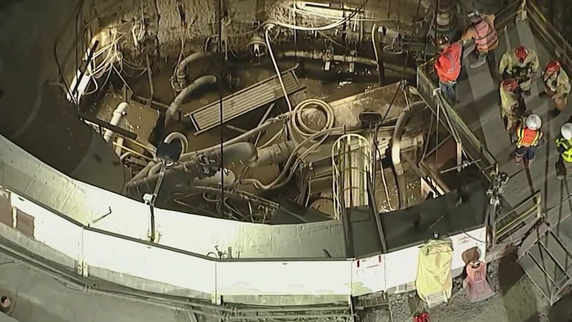 The tunnel collapsed about five to six miles from the entry point. 
