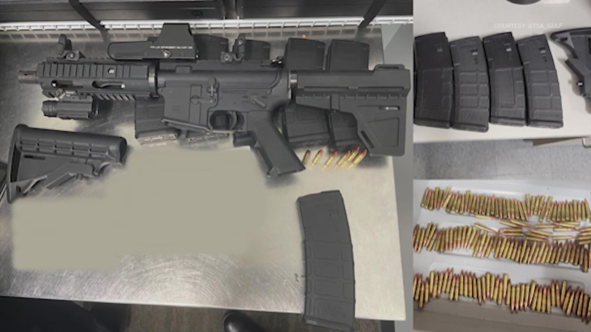 A 52-year-old Louisiana man, who also had 163 rounds of ammunition in five magazines, now faces a fine that could be as high as $15,000.