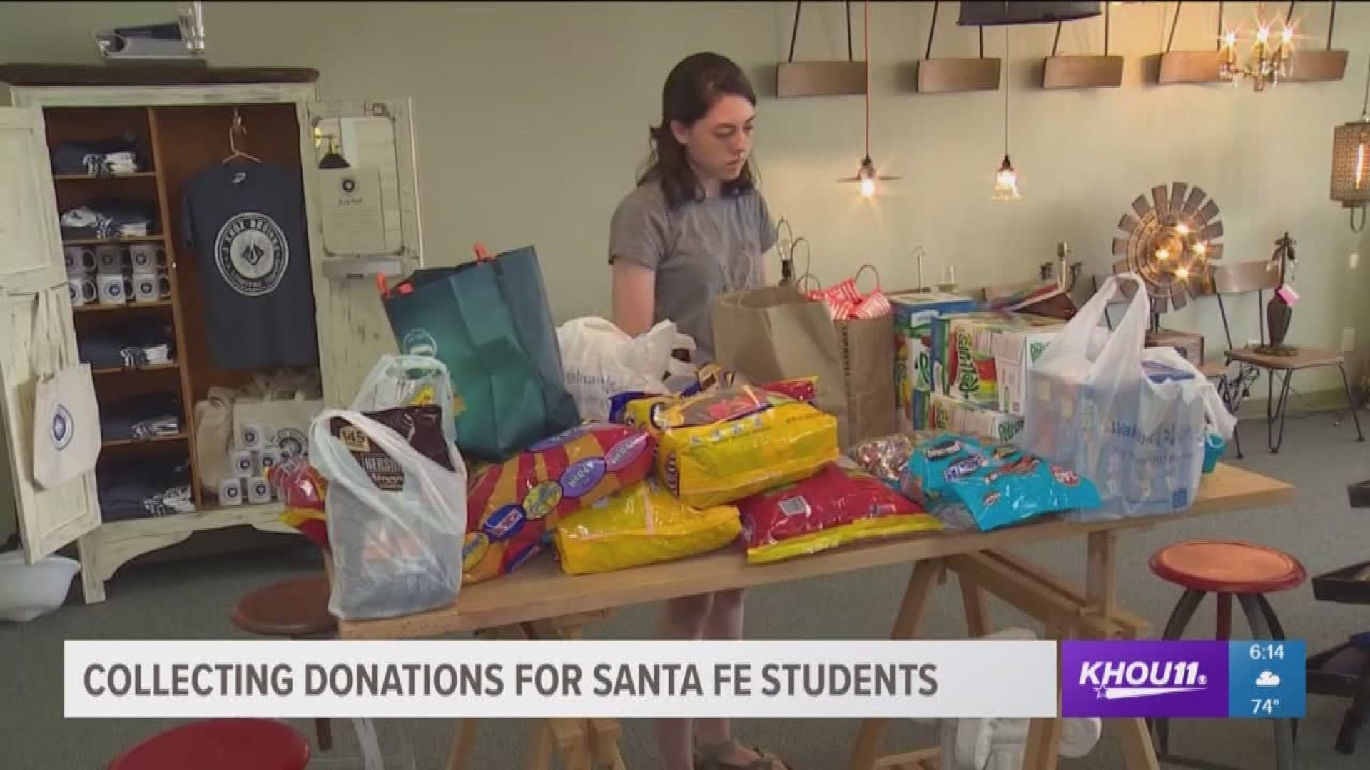 Donations are being collected for survivors of the Santa Fe school shooting. The donations will be distributed at a free community dinner in La Marque. 
