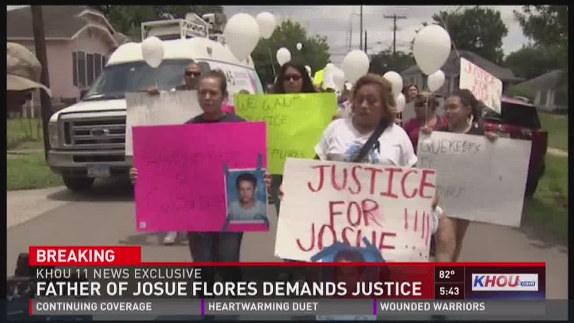 Family and friends of Josue Flores marched on Sunday in an effort to bring justice and change after the 11 year old boy was brutally stabbed to death last week. 