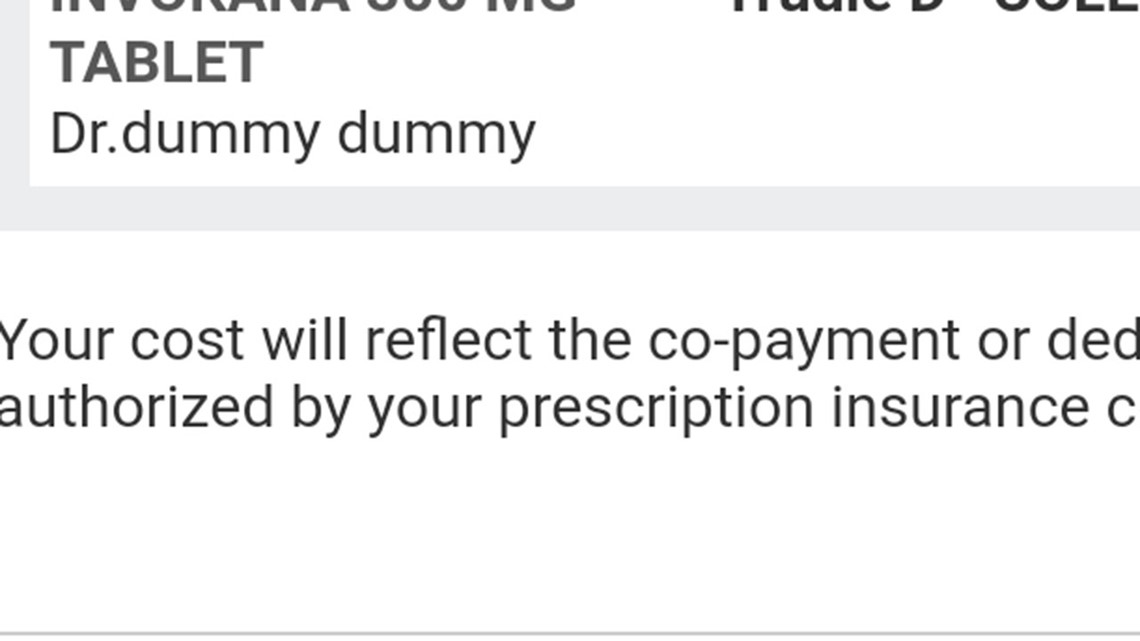 CVS Pharmacy glitch leads to 'Dr. dummy dummy' label