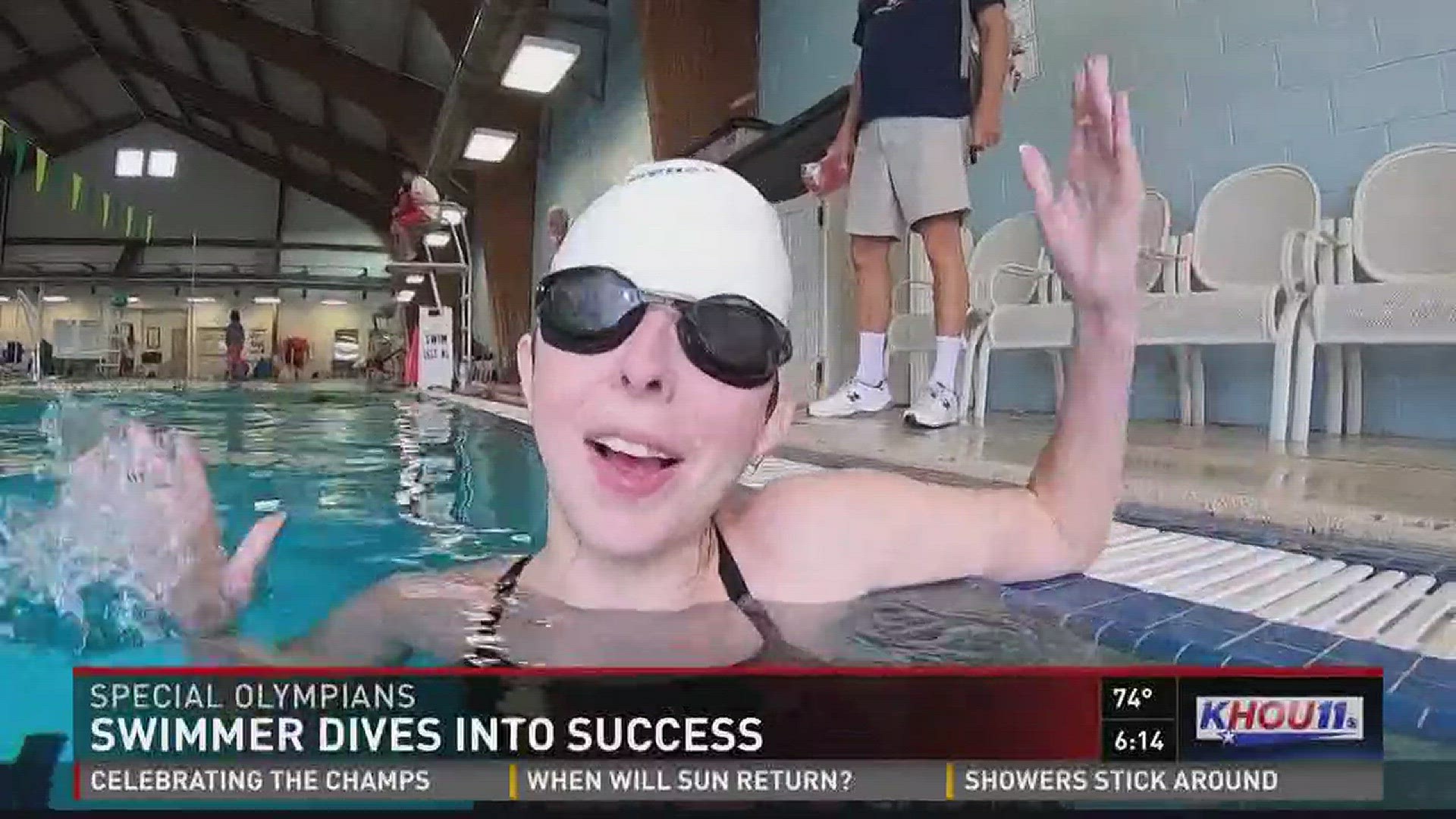 A young Special Olympian is overcoming obstacles and making waves in the pool.