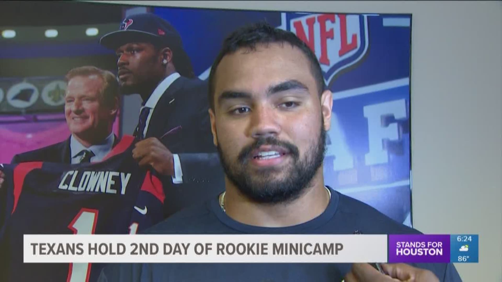 The Houston Texans held the second day of rookie minicamp Saturday.