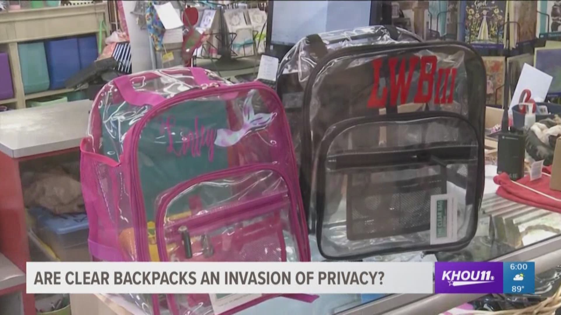 School are trying out new security measures this year. One of those in Cy-Fair is clear backpacks, but is it an invasion of privacy?