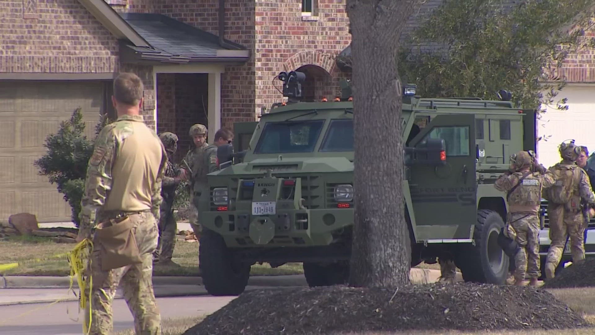 Authorities said two neighbors were shooting at each other's houses before the standoff.