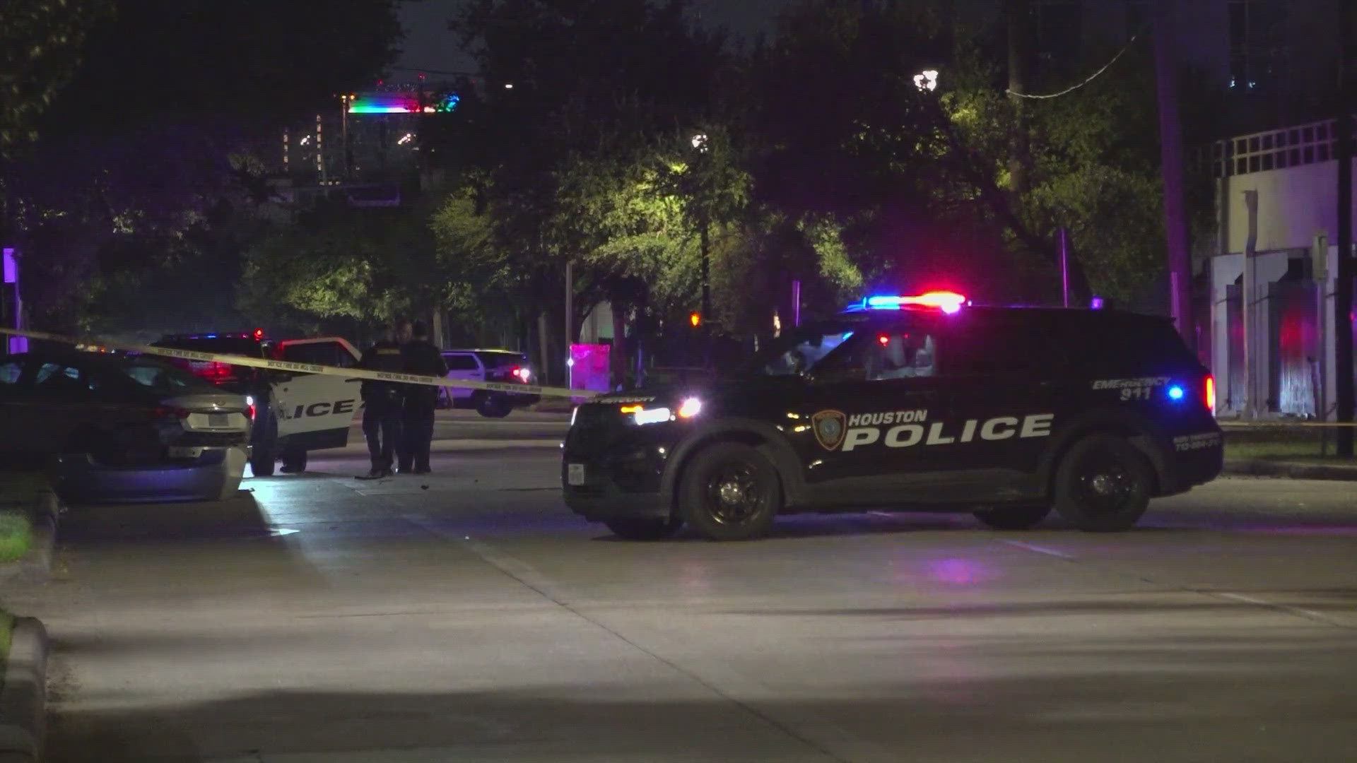 Houston police said the incident started with a fight between a man and either his wife or girlfriend in a nightclub.