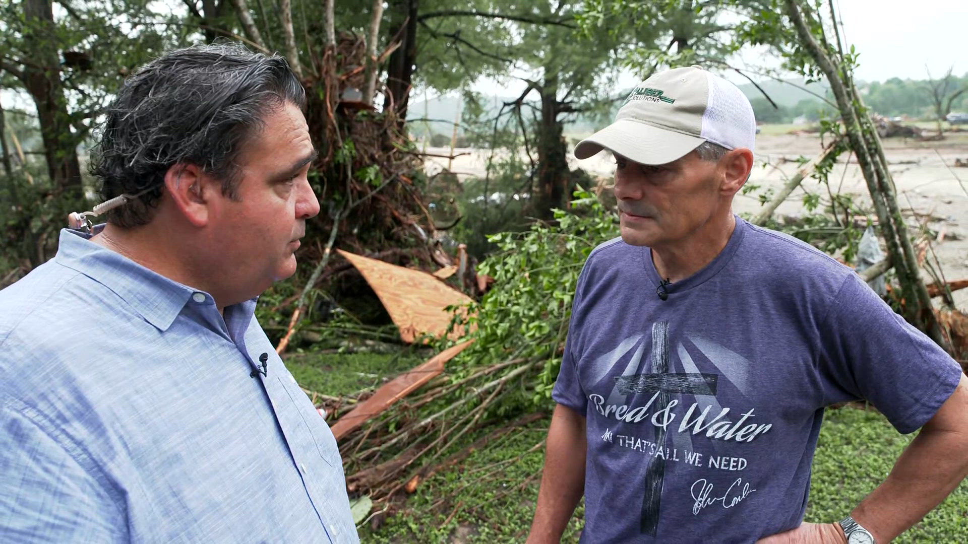 Ty Badon describes the phone call with his daughter as her friends were washed away. He's now looking for her and her friends.