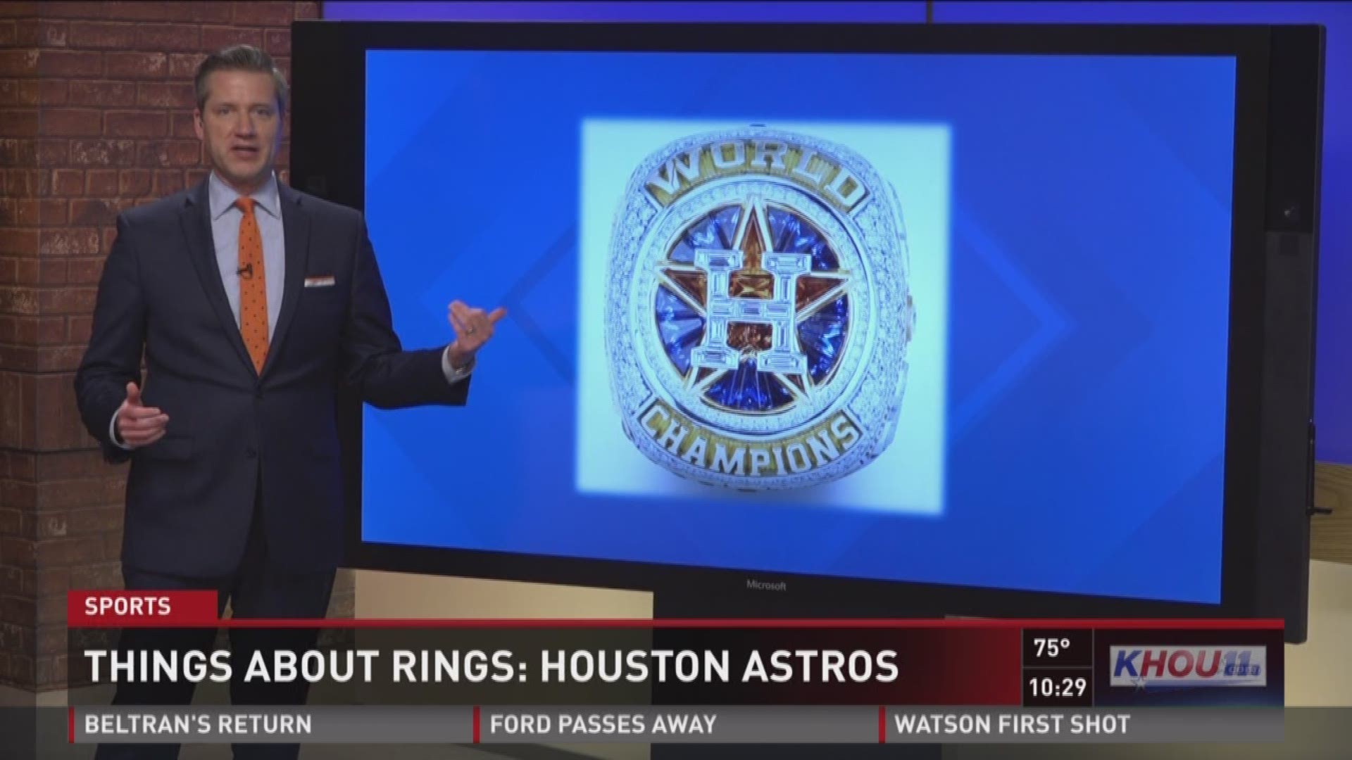 The Houston Astros received their World Series Championship rings Tuesday night -- some unique pieces of history custom-made by Texas jeweler Jostens.