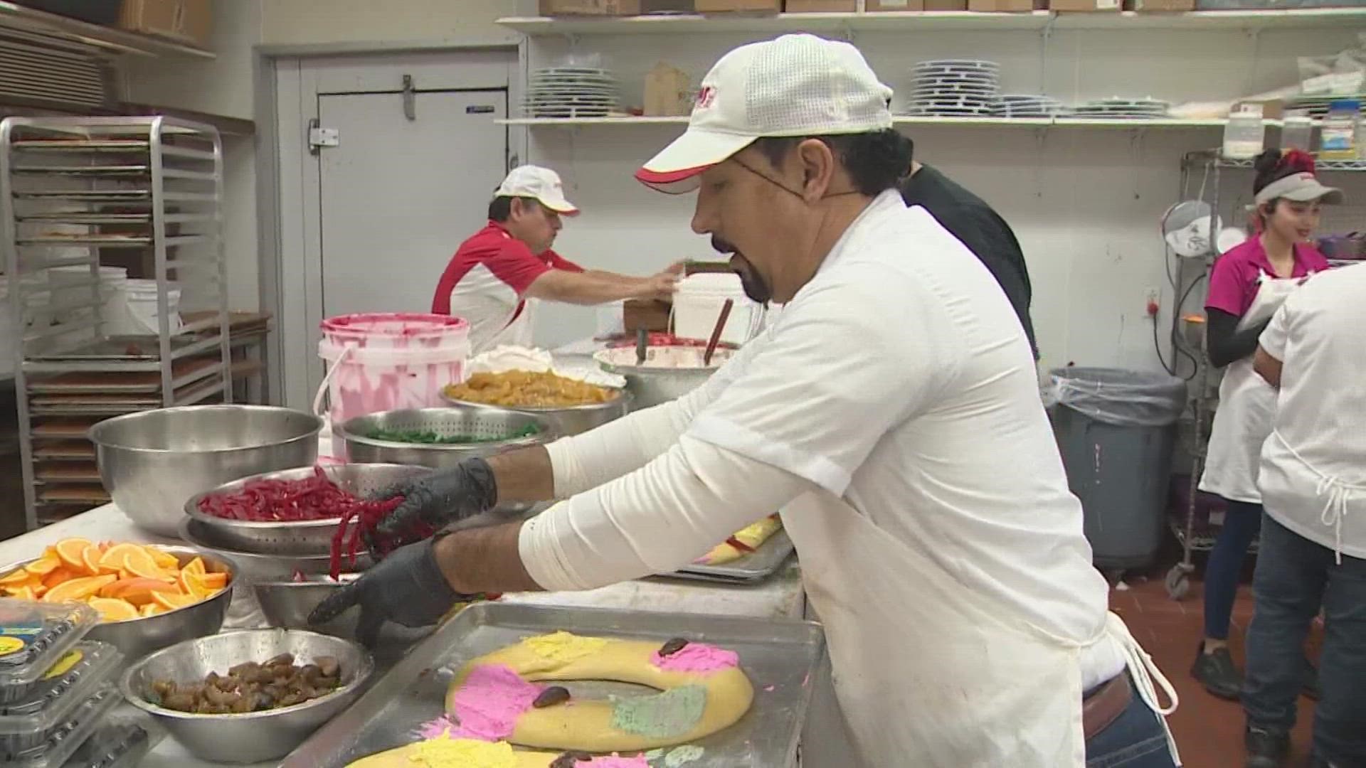 The Hispanic community celebrated Three Kings Day Friday which means bakeries across Houston were crowded with customers looking to get their hands on a king cake.
