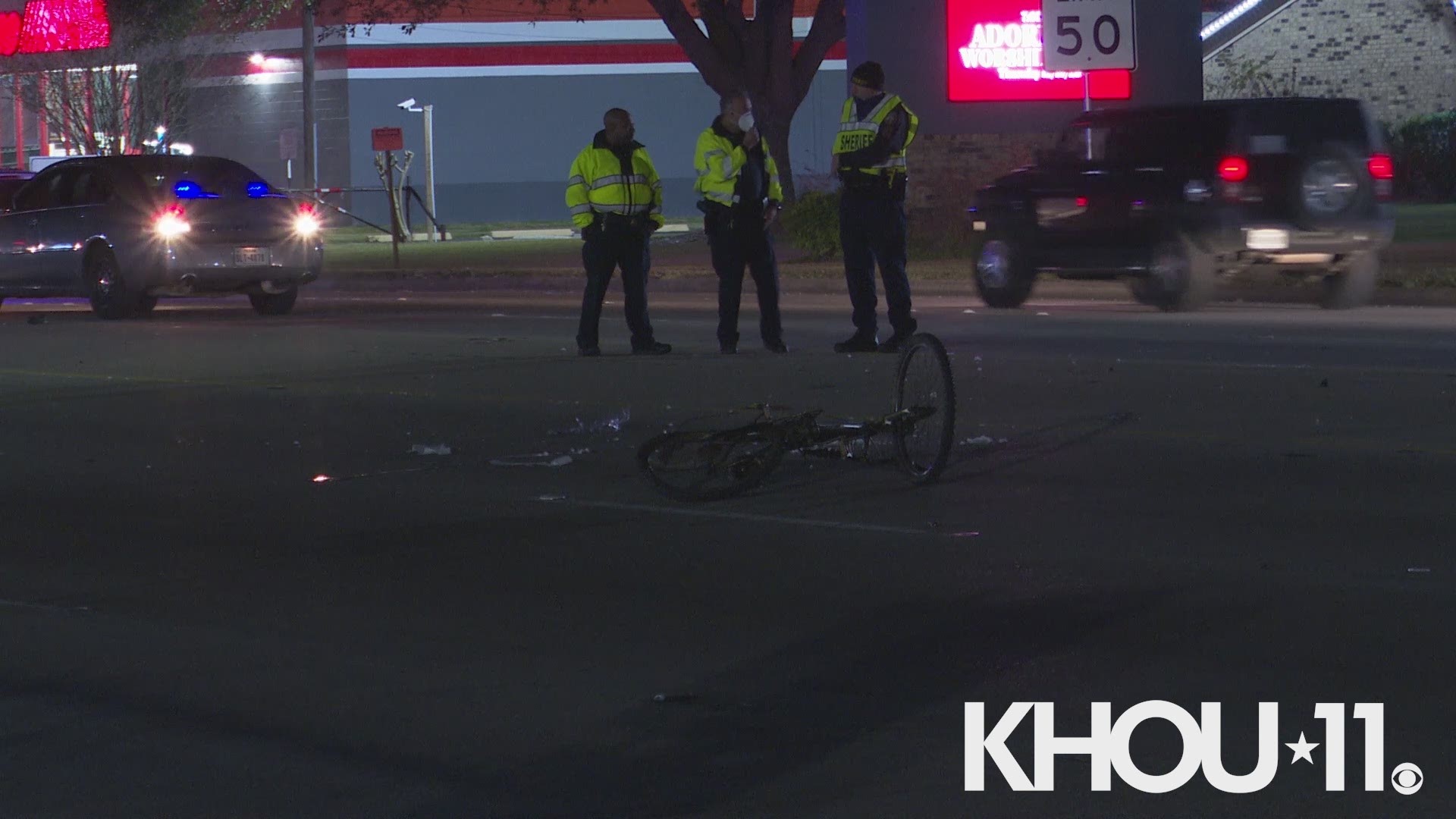 Harris County Sheriff’s deputies are investigating a deadly crash involving a bicyclist and a car Wednesday in north Harris County.