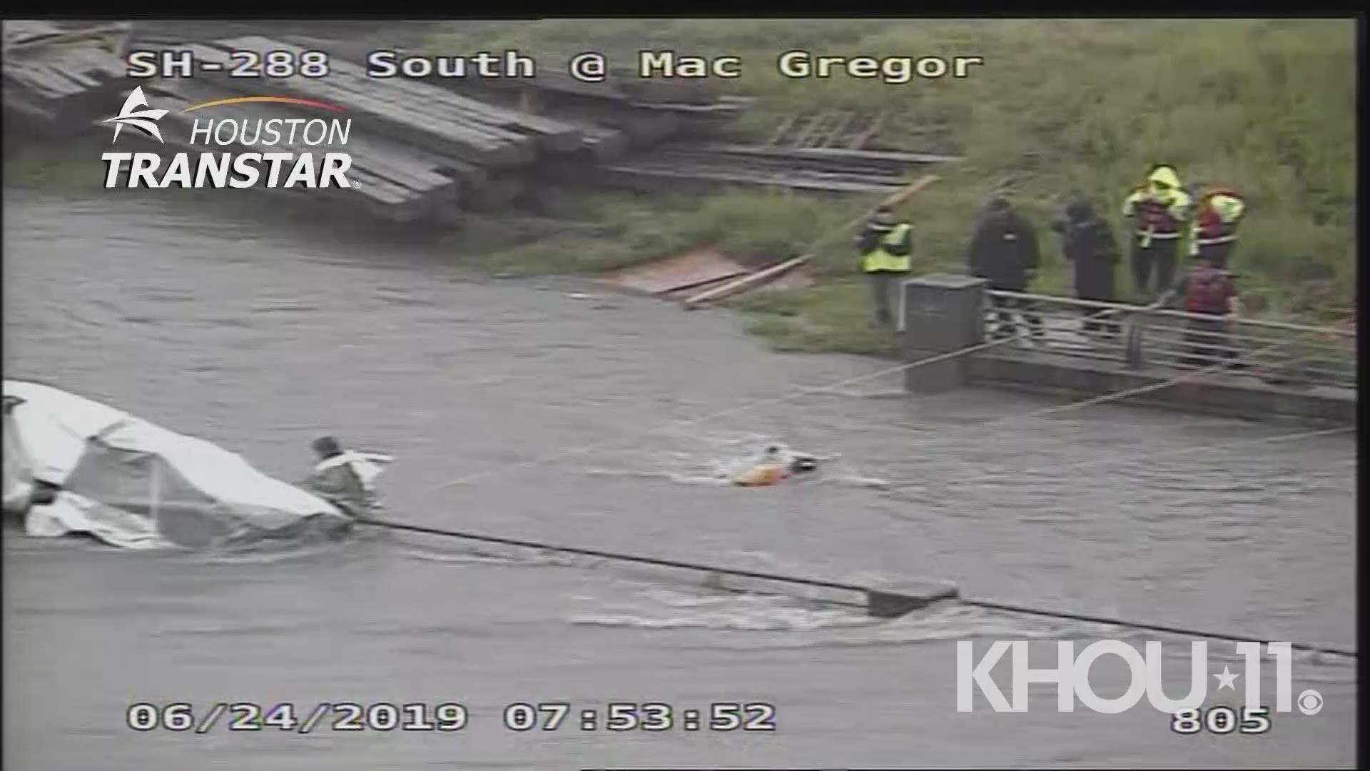 Houston firefighters rescued a man who was stuck in high water along Brays Bayou early Monday. 
Firefighters responded to the bayou along MacGregor east of Highway 288 around 7:25 a.m.