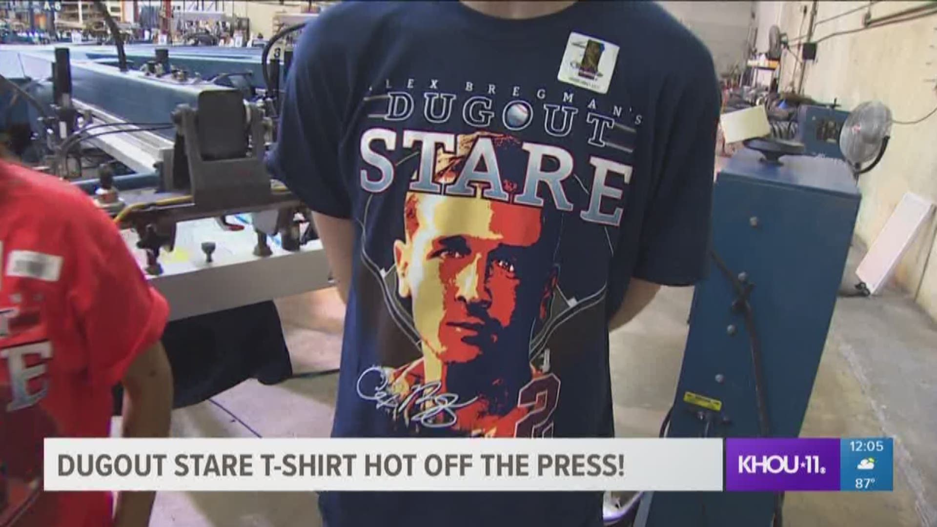 T-shirts showing Alex Bregman's famous 'dugout stare' go on sale Friday, courtesy of a Houston company.