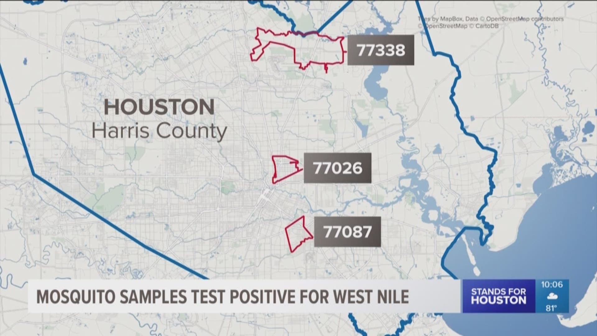 Three new mosquito samples in Harris County have tested positive for the West Nile virus. They were found in three different zip codes. 