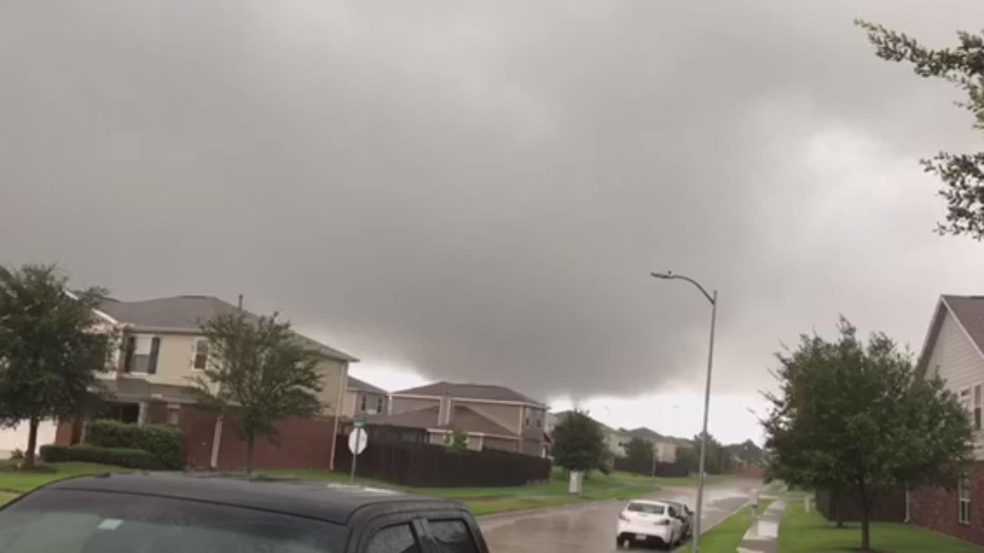 A KHOU 11 viewer shared video of a tornado that touched down near Barker Cypress and Longenbough in northwest Harris County Saturday afternoon.