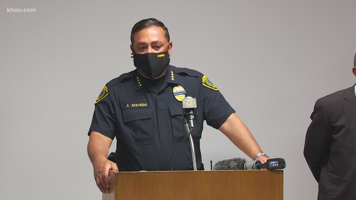 Chief Acevedo gets emotional when talking about Sgt. Rios' son | khou.com