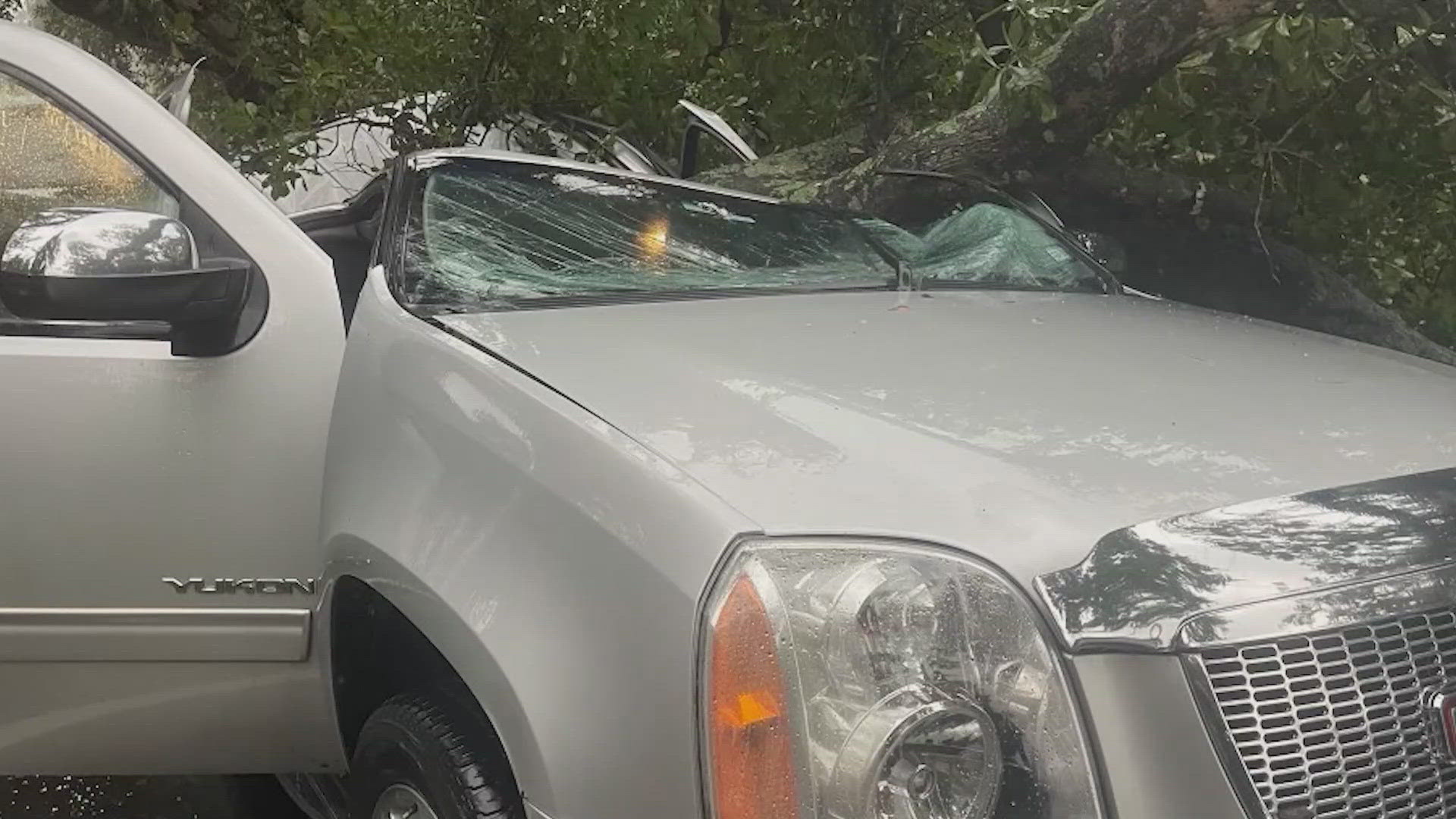 Veronica Marin rescued a man from his crushed truck after a tree fell on it in May. The derecho storm severely damaged her home too but now she's getting a new one.