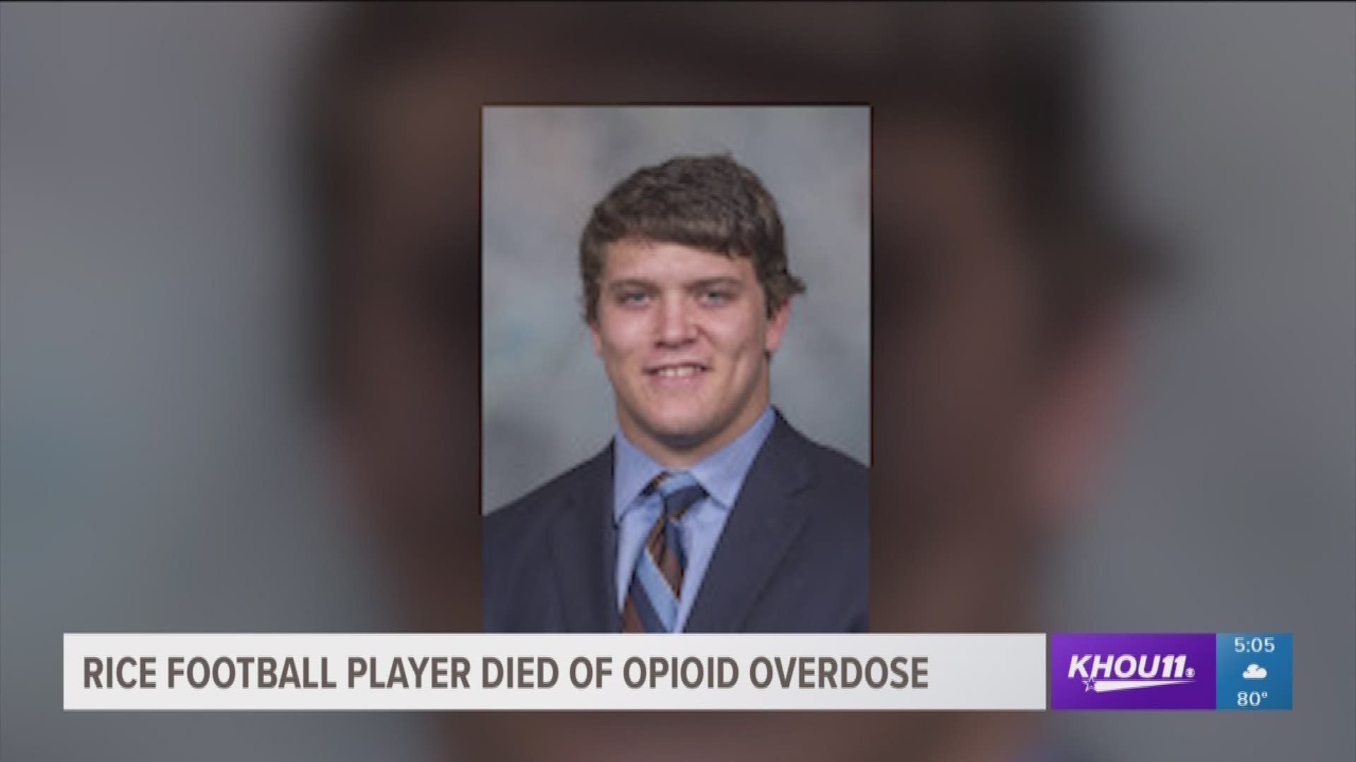 Blain Padgett, Rice University football player who was found dead in his apartment in March, died due to toxic effects of carfentanil. 