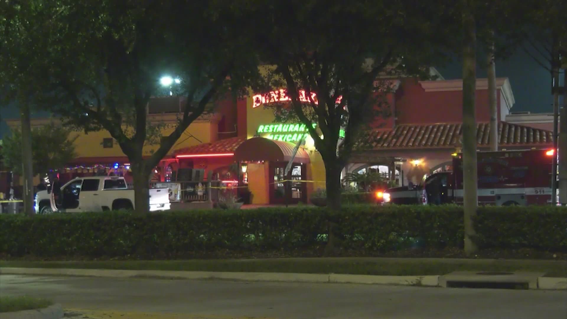 A man died after he was shot by an investigator with the Liberty County District Attorney’s Office who was working security at a restaurant Sunday night, HPD says.