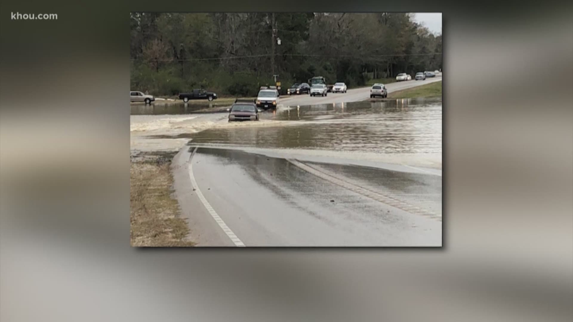 Rain causes flooding from San Jacinto River east of New Caney | khou.com