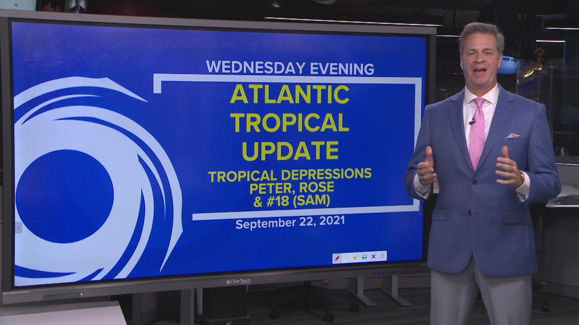KHOU 11 Chief Meteorologist David Paul provides an update on Tropical Storms Peter and Rose, as well as #18.