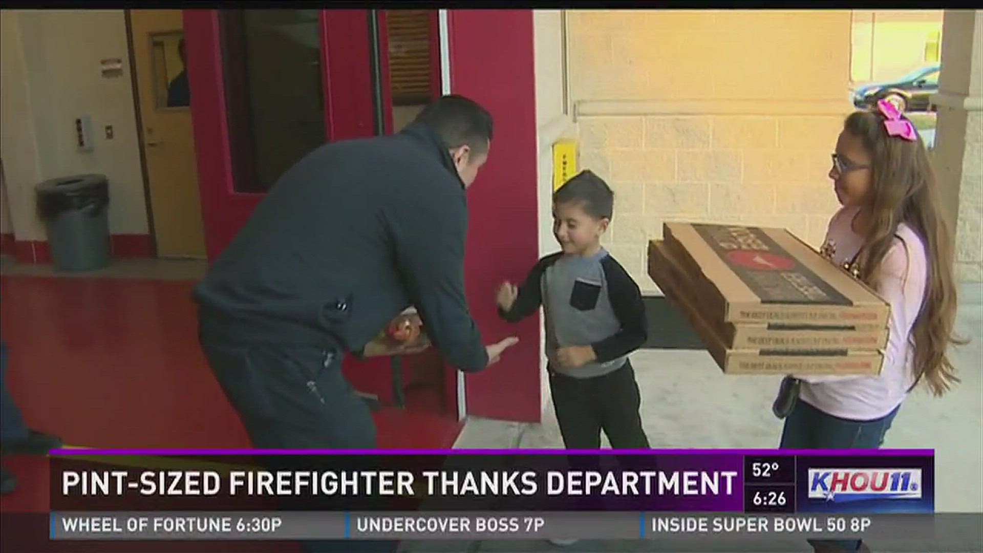 After a local fire captain helped cheer up a little boy who thought he had no friends, the child went to visit the station on Friday and say thank you to the captain.