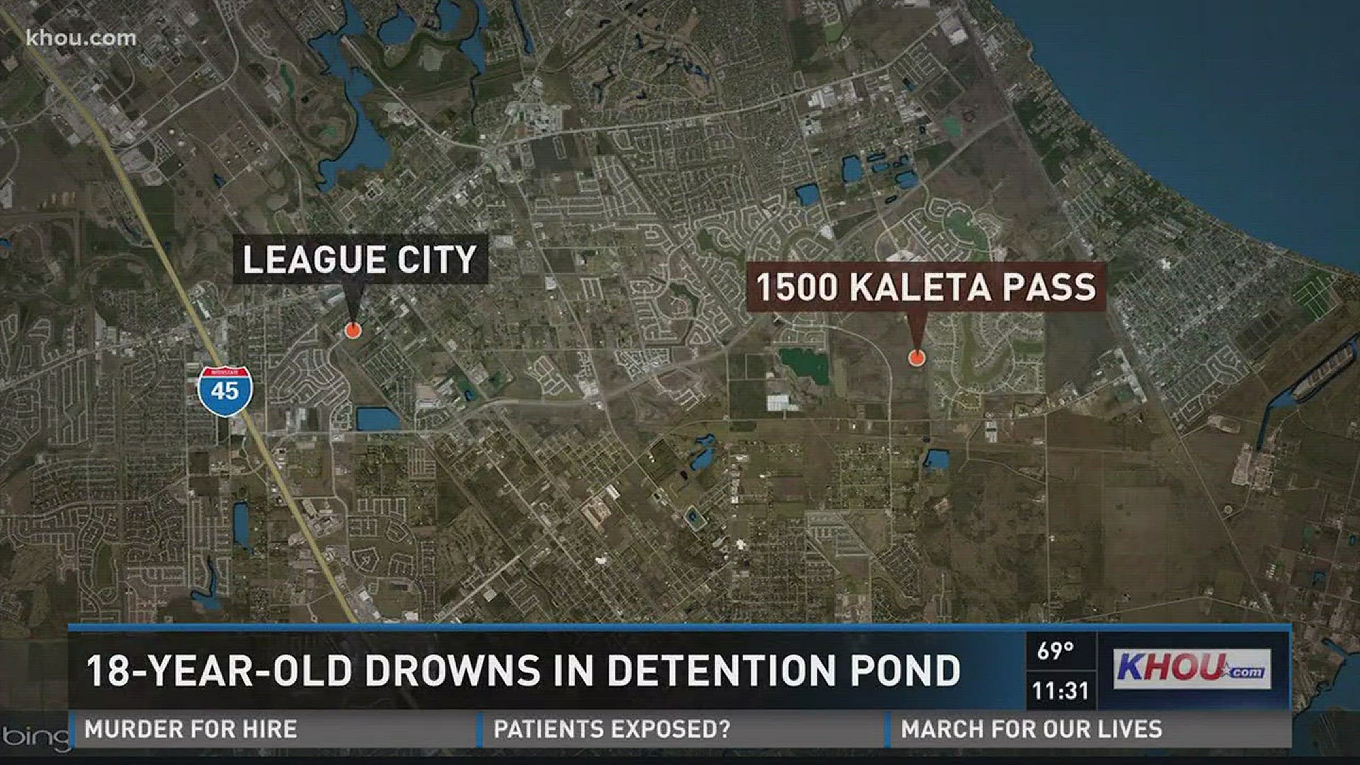 League City Police say a teenager drowned Friday night in a detention pond.