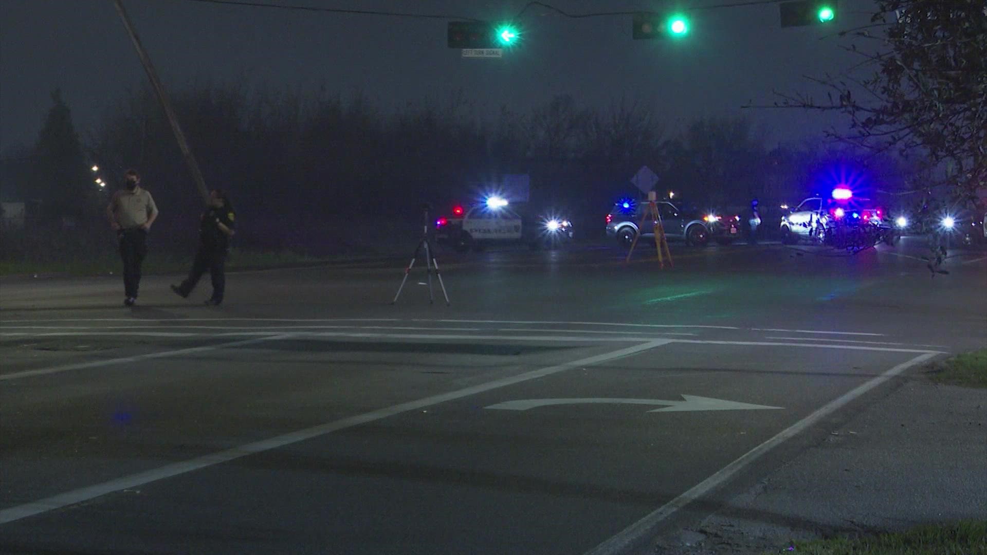 Houston police are investigating a crash involving a pedestrian and an off-duty Harris County deputy in southwest Houston Thursday night.