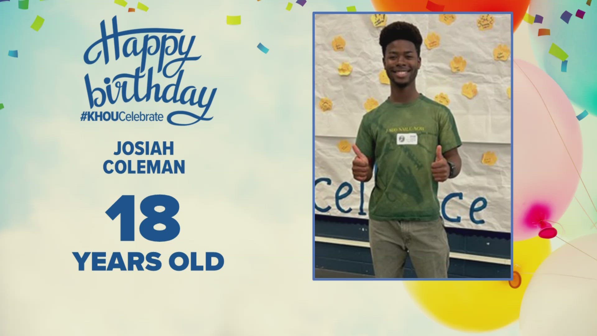 We want to celebrate with you! Text a photo and info about someone celebrating an anniversary or birthday to 713-526-1111.