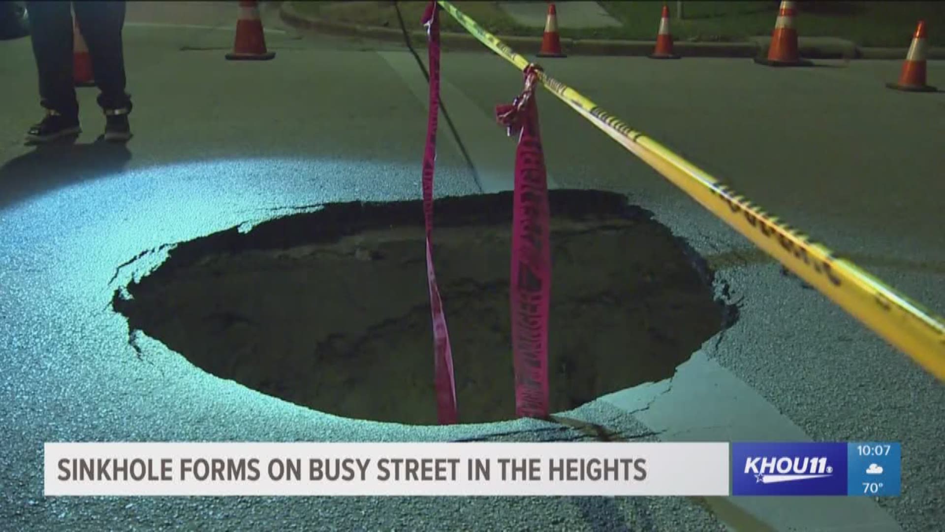 A sinkhole opened up around 4 p.m. on Rutland Street near W 16th Street. The intersection had to be closed down for safety. 