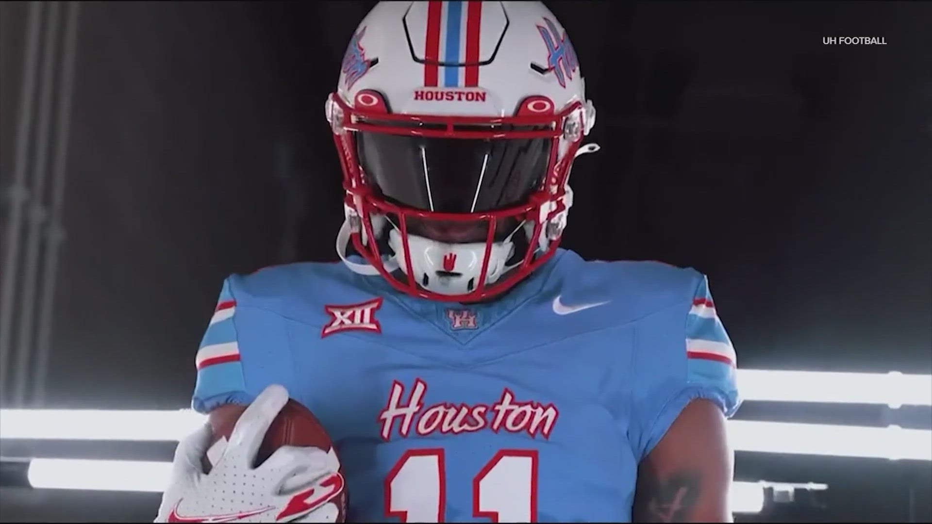 The jerseys were worn by the Houston Cougars for their home opener against UTSA earlier this season. According to the Chronicle, the NFL said that's a violation.