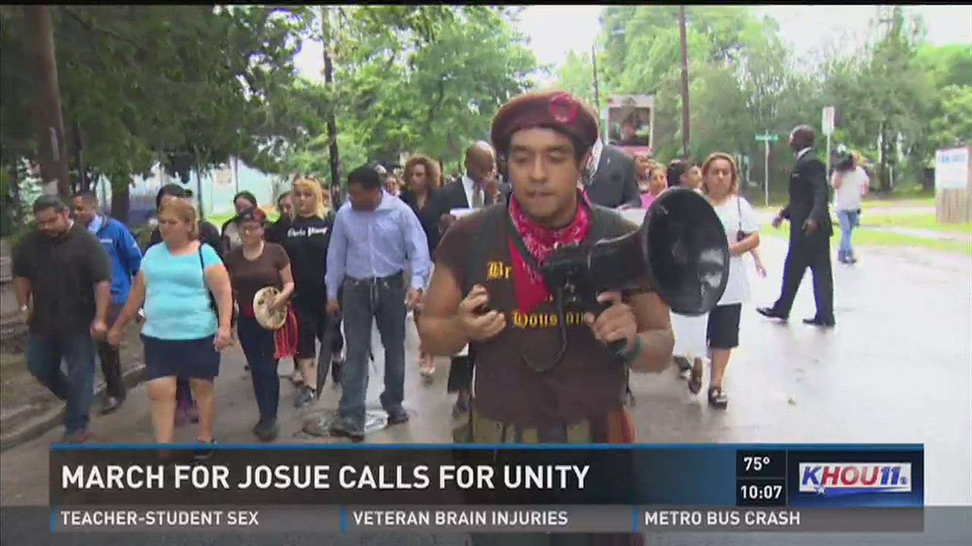 March for Josue Flores calls for unity khou pic