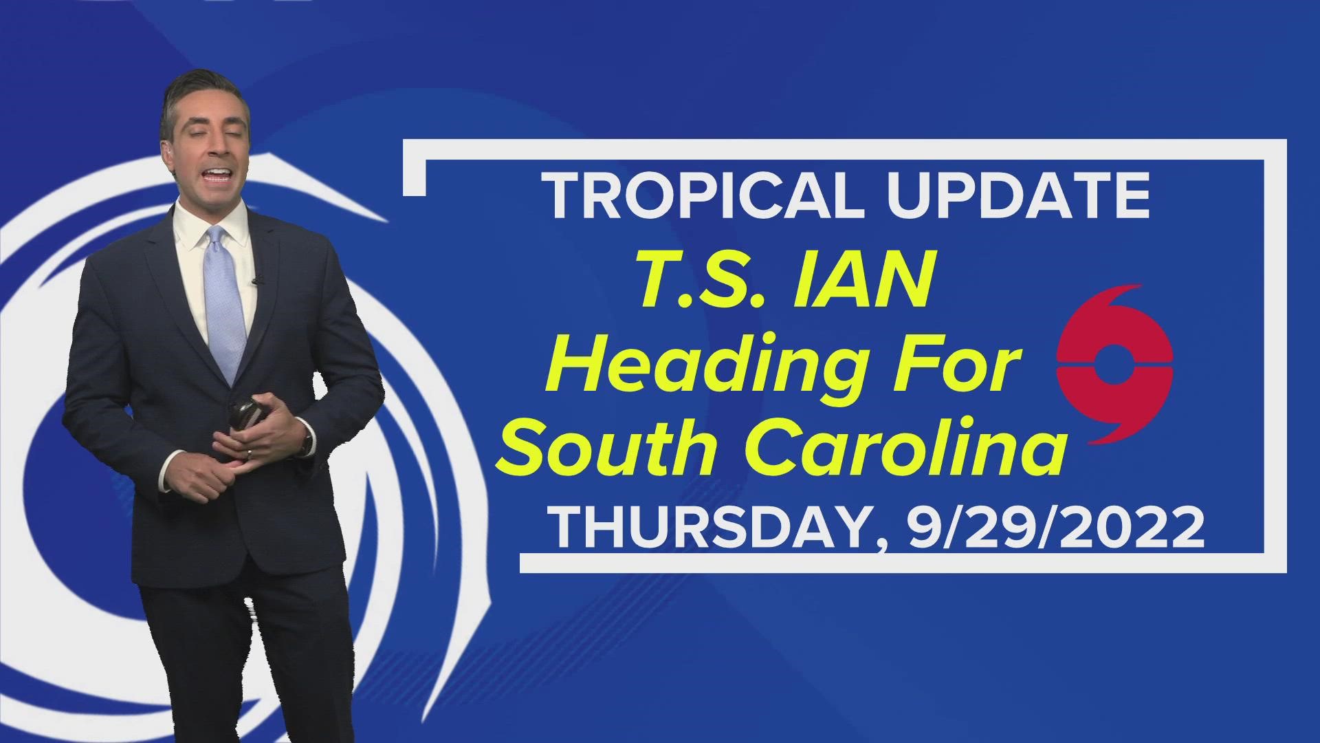 Ian has pushed offshore and is moving over warm waters. It will likely regain hurricane status as it makes its secondary U.S. landfall along the South Carolina coast