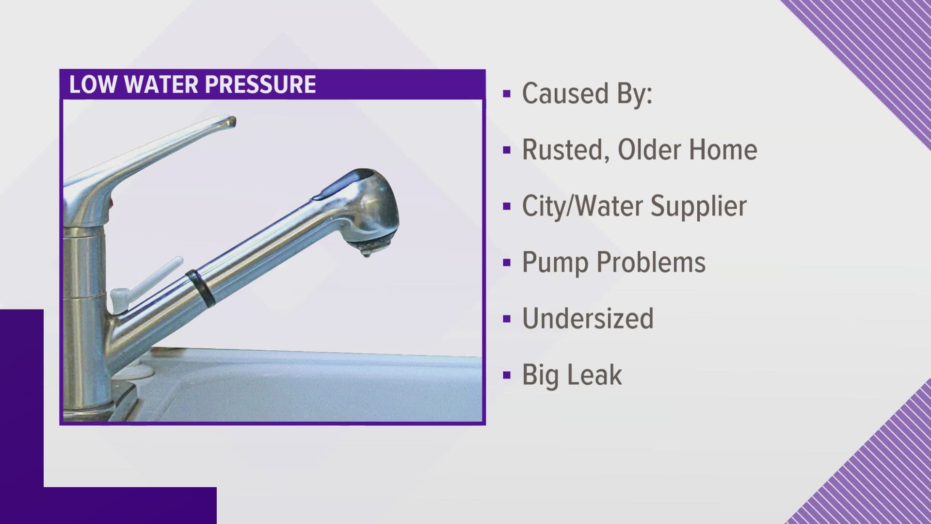 What to do if you have low water pressure?