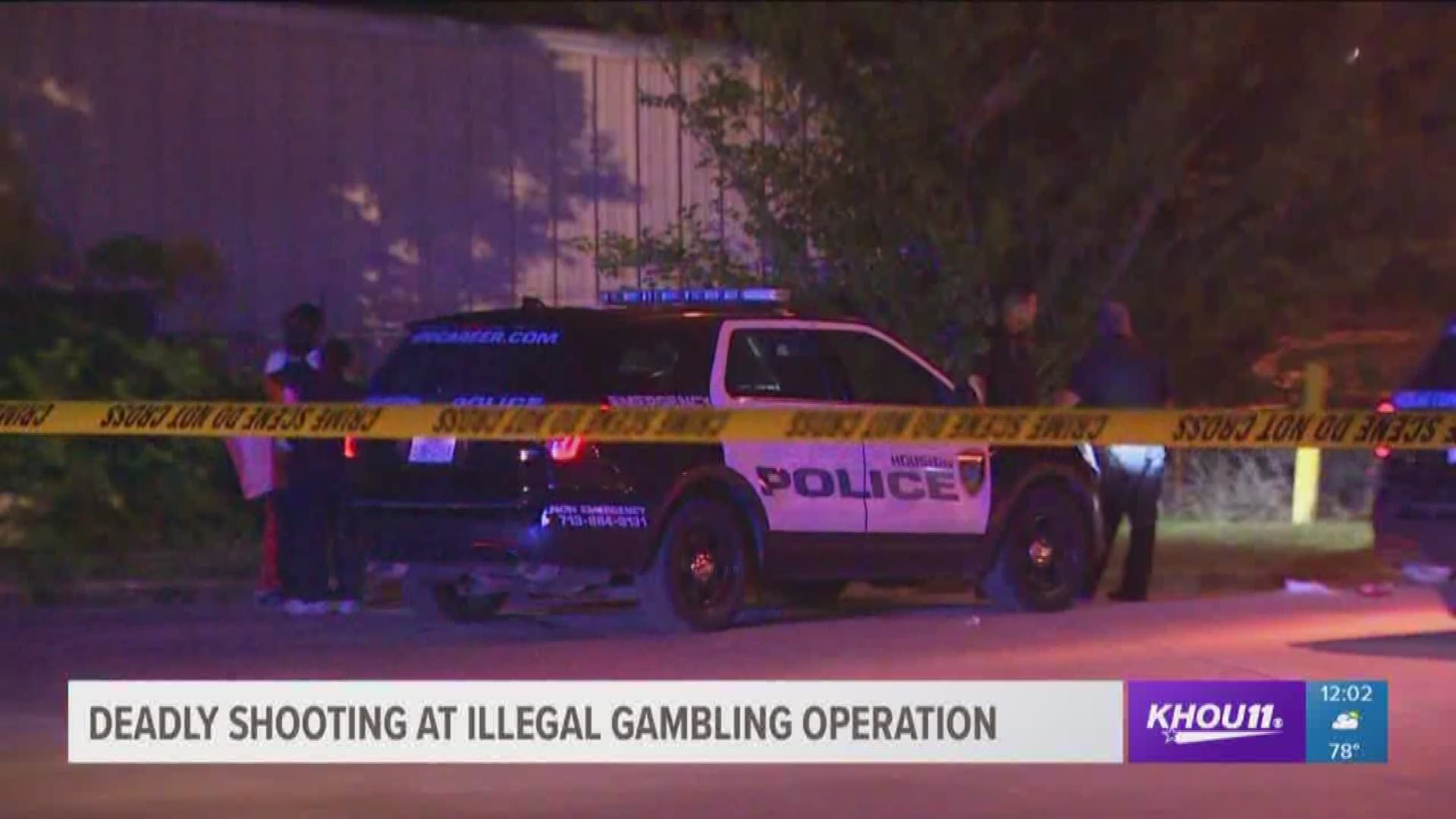 Two men were shot and killed overnight in a north Houston warehouse. HPD detectives say the warehouse was the scene of an illegal gambling operation. They're looking at robbery as a possible motive.