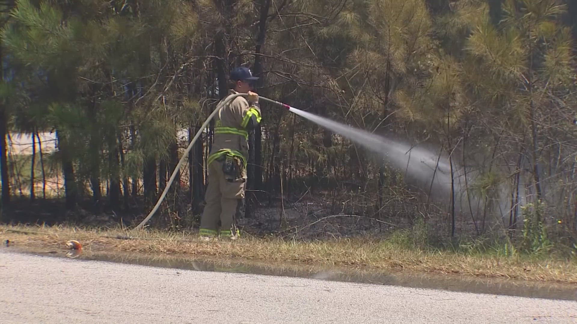 In Montgomery County, the Porter Fire Department responded to two grass fires within the past two days. A fire near Kingwood came close to homes off Loop 494.