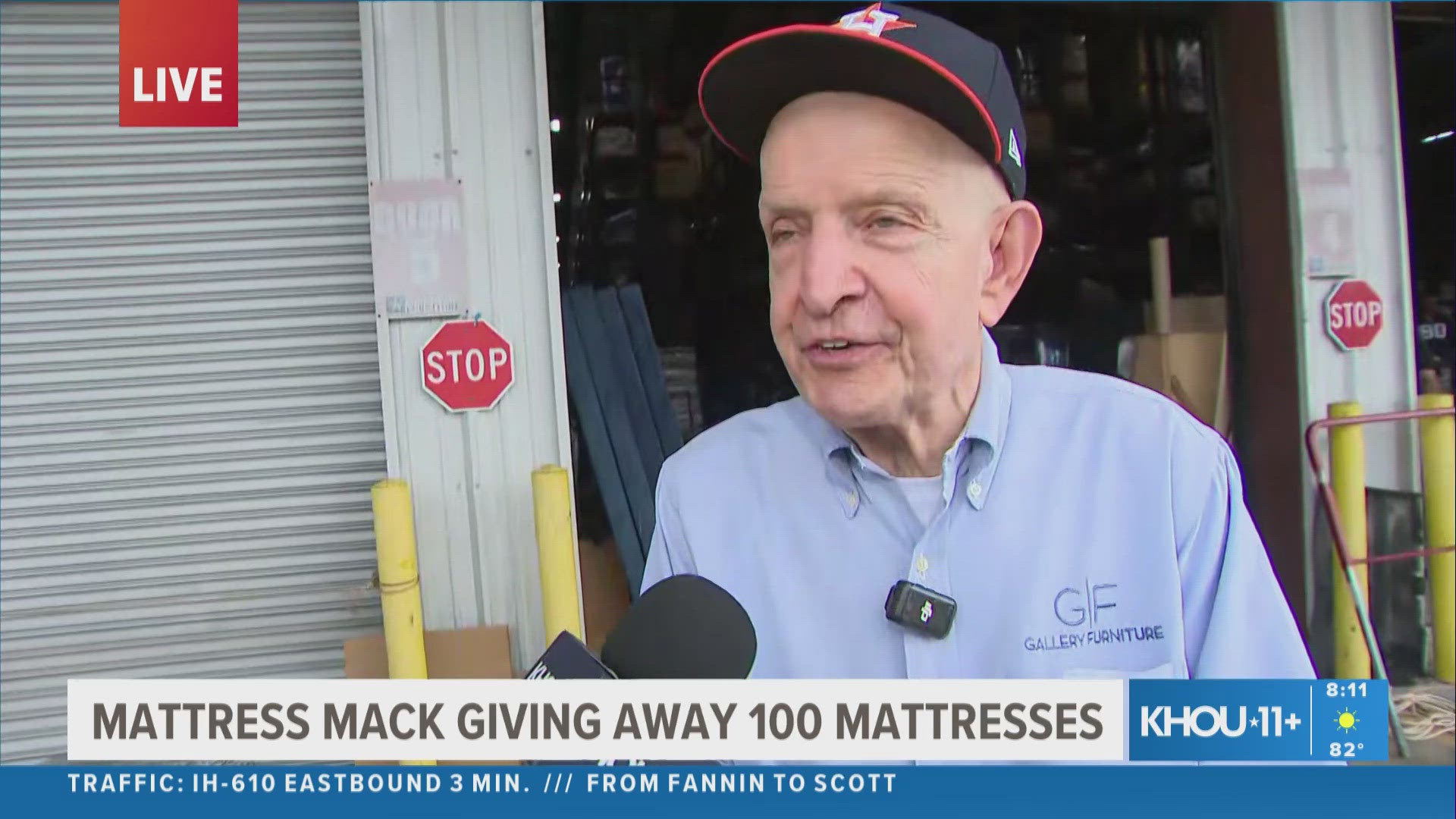 Houston icon Jim "Mattress Mack" McIngvale gave away 100 mattresses to first responders and veterans in honor of Independence Day.
