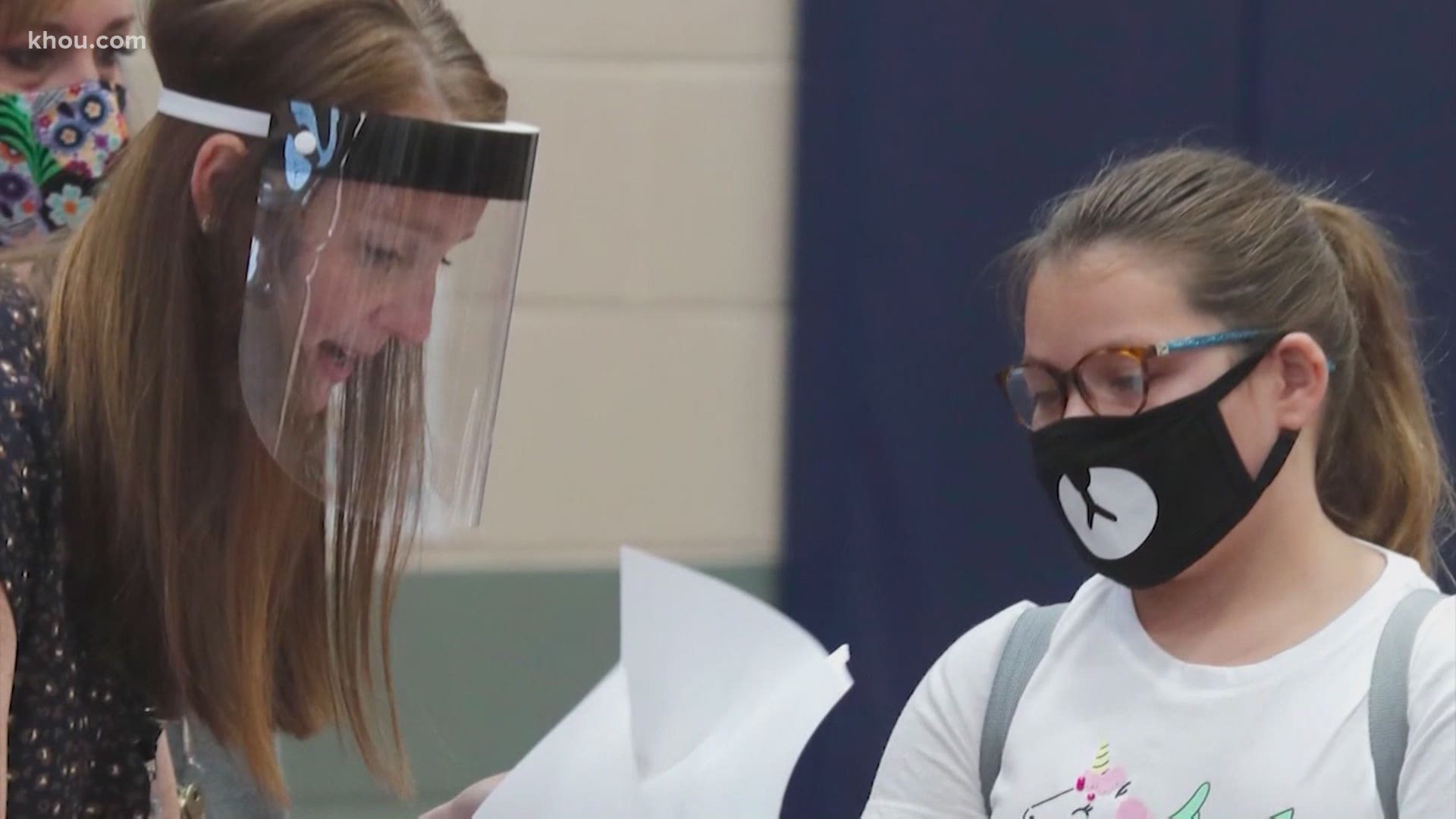 The TEA says face shields may be used in some circumstances despite guidance from health experts.