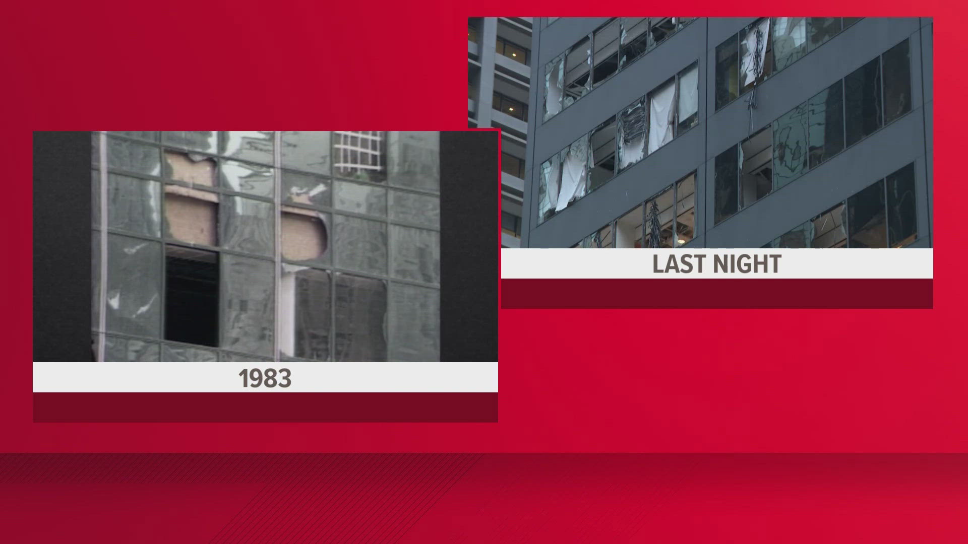Our editing team found video from Alicia in 1983 and compared the scenes to Thursday night in downtown Houston.