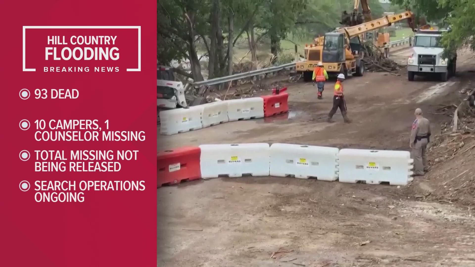 The latest update on Monday afternoon was that 93 people were dead. 