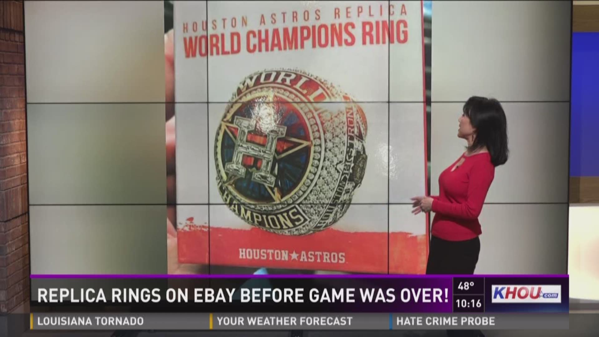 Before the Astros game was even over Saturday night, fans were already putting their new replica World Series rings up for bidding on eBay.